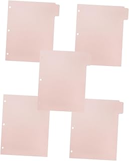 Parliky 5 Folhas Bloco De Notas Bloco De Notas Cadernos Tag Fichário Clipes Bloco De Notas Divisores De Plástico Suprimentos Para Pequenas Empresas Guias De Fichário De Plástico