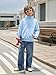 Haloumoning Boys Quarter Zip Quilted Sweatshirts Kids Fashion Long Sleeve Pullover Clothes 5-14 Years Sky Blue