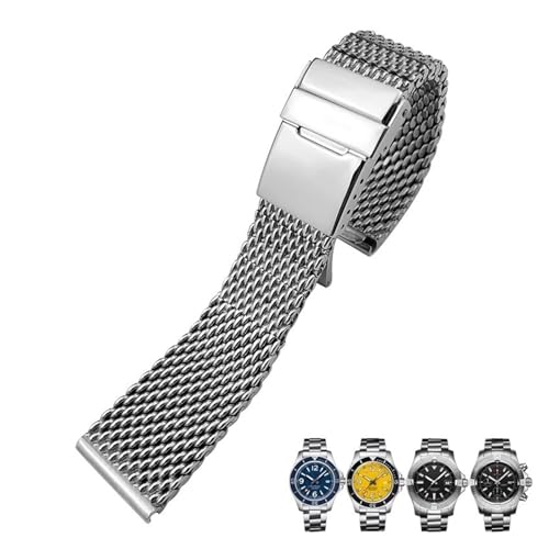 Bracelet de montre acier inoxydable 316L 22mm 24mm métal massif