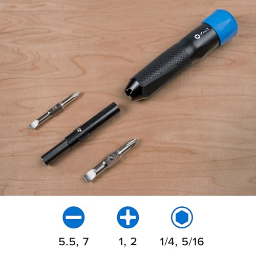 iFixit Narwhal Driver - 6-in-1 Screwdriver Phillips, Flathead, Nut Bits for Household DIY and Electronics Repair by iFixit - Image 4