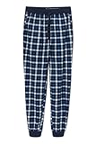 C&A Herren Pyjamahose Kariert dunkelblau XL