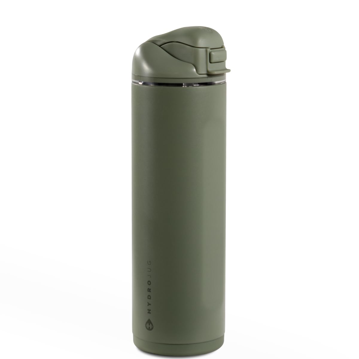 HydroJug Ease2o Water Bottle with Straw & Chug Lid, Stainless Steel, Vented Cap to Help Reduce Pressure, Water-Level Window, Cup Holder Friendly, Non-Slip Base – 24oz, Courtyard
