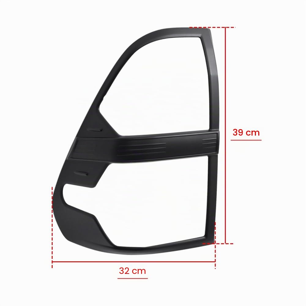 Funda de luz trasera para Toyota Hilux 2015-2020 y 2021-2024 Modelo base Hilux AN110 AN120 AN130 Invincible Revo Rocco ABS Borde de luz