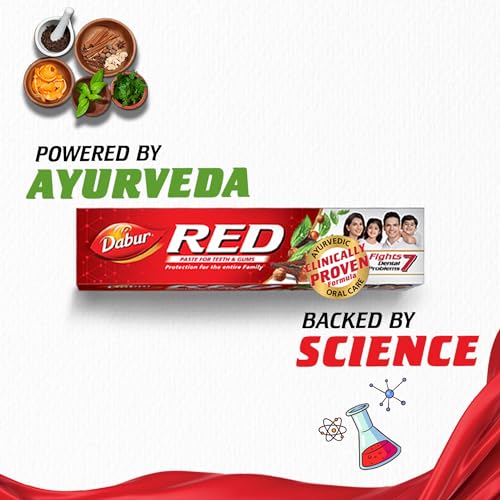 Image of DABUR Red Paste 300G & Babool Ayurvedic Toothpaste, Oral Care -300G | Supersaver Combo Pack