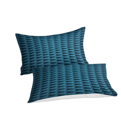 Housse de couette en microfibre douce géométrie 3D parure de lit double Premium - 5