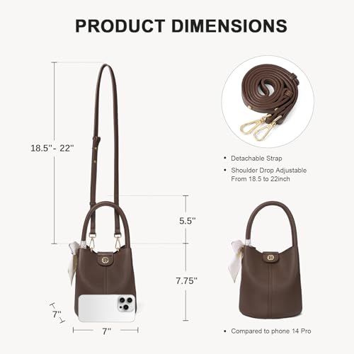 Image of BOSTANTEN Small Crossbody Bags for Women Vegan Leather Purse Bucket bag