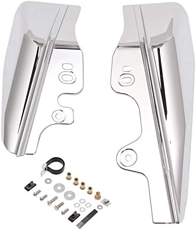 HIYOYO Chrome Mid-Frame Air Deflector Compatible for Harley Davidson Touring Street Electra Glide Road King FLHR FLHX FLTR FLHT 2001-2008 2005 2003