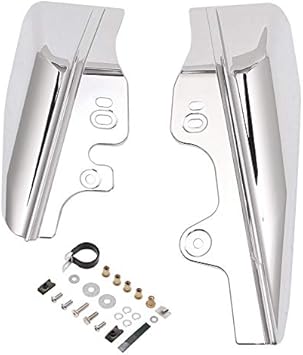 Chrome Mid-Frame Air Deflector Compatible for Harley Davidson Touring Street Electra Glide Road King FLHR FLHX FLTR FLHT 2001-2008 2005 2003
