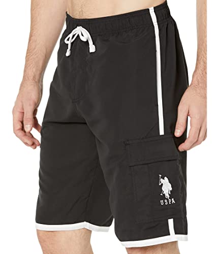 U.S. POLO ASSN. USPA Cargo Swim Shorts Black SM3