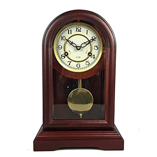Wooden Mechanical Clock Personality Shelf Clocks Modern Creative Pendulum Clock Mute Clock Office Bedroom Living Room Decorative Time Alarm Gift (Color: Brown) #TOP27