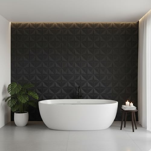 Image of Kayra Decor 3D PVC Wall Panel Bloom Design, Grey Pine Wood Color 19.7 inch x 19.7 inch (Pack of 18) - Covers 48.51 Sq. Ft.