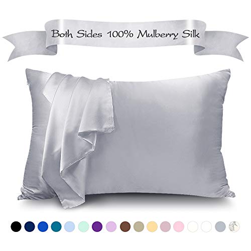 LULUSILK Mulberry Silk Pillowcase for Hair and Skin, 100 Pure Silk Pillow Case