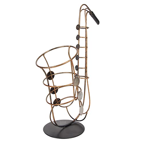 Topyond Saxophone Wine Bottle Holder, Metal Iron Wine Rack Stand, Home Bar Decor with Rust-Proof Finish, Unique Gift for Wine Lovers, Kitchen Desktop Decoration