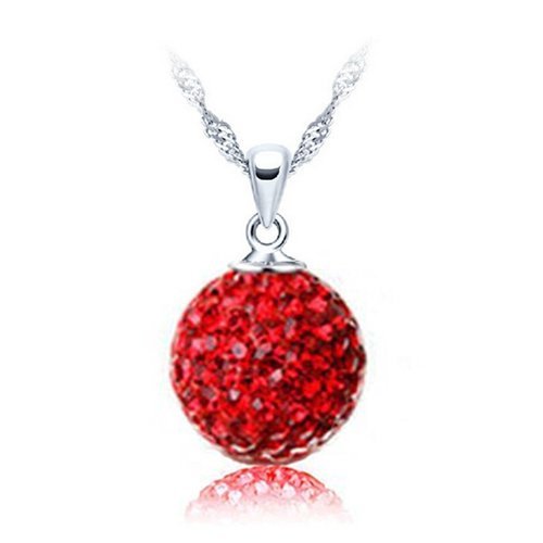N Beads Red Pandora Inspired Necklace 