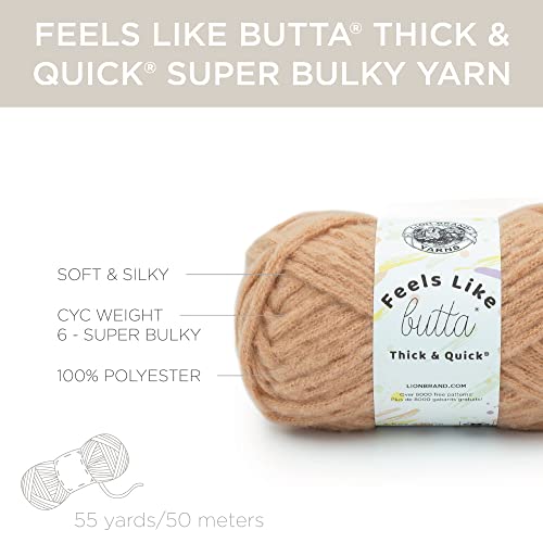 Image of Lion Brand Yarn Feels Like Butta Thick & Quick Yarn, Muted Clay