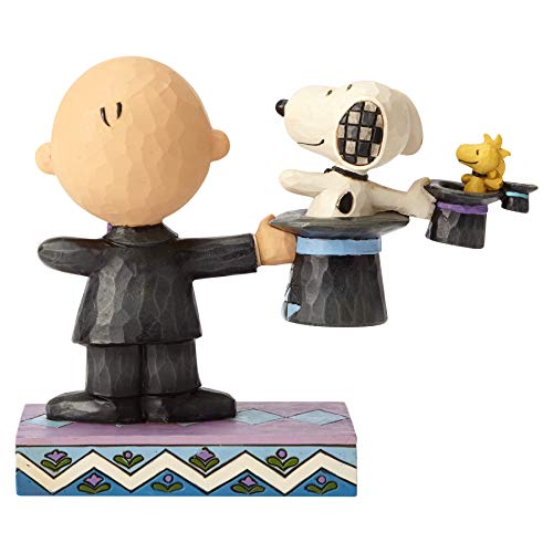 Enesco - 6001294 Jim Shore Peanuts Charlie Brown Top Hat Magician Figurine, 4.92 Inch, Multicolor #TOP1