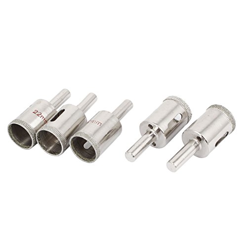Aexit brocas de diamante 22 mm para vidrio y mármol 5 piezas miniatura 1