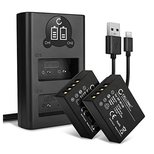 CELLONIC 2X Batería Compatible con FujiFilm X-T3 X-T30 X-T20 X-T2 X-T100 X-T10 X-T1 Fuji X100f X-Pro3 X-Pro2 X-E3 X-M1 X-H1 X-A2, NP-W126S NP-W126 1140mAh + Cargador Doble BC-W126 bateria Repuesto