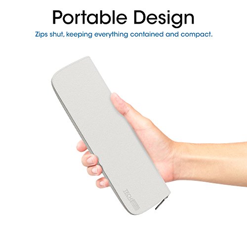 Techmatte Premium Leather Carrying Case Compatible With Apple Pencil 1St And 2Nd Generation-White #TOP3