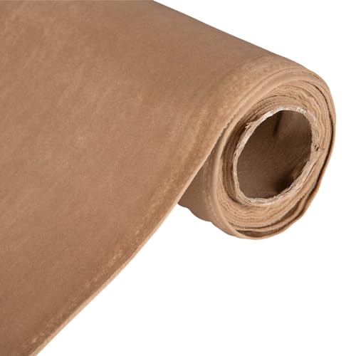Tela de terciopelo beige suave – 150 cm 60 pulgadas de ancho material de tapicería de felpa para cortinas, persianas, fundas de silla, cojines, prendas y muebles suaves – terciopelo galleta por metro