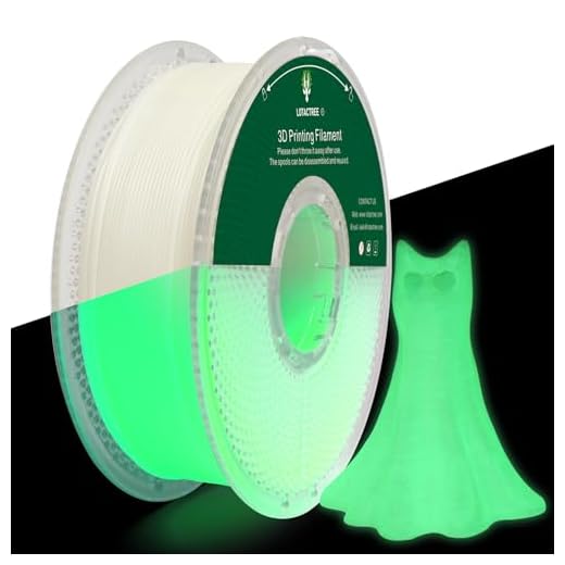Lotactree Glow in the Dark Filament PLA Force, Glow Green 3D Printer Filament Glow in Dark, 1.75mm ± 0.03mm Accuracy, 1KG Spool (2.2 lbs), High Toughness & UV Activated