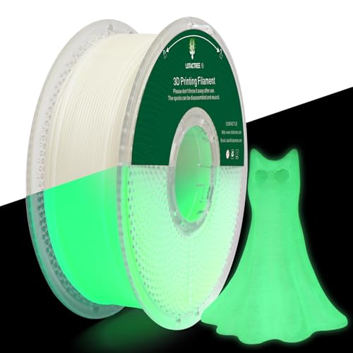 Image of PLA Force Glow Green Filament, Glow in Dark Filament 1.75mm, 1KG | Toughened Glow Green 3D Filament Features Vibrant UV-activated Glow in the Dark Effects