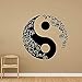 Mandala pegatina de pared Yin Yang Yoga Studio bohemio vinilo pared calcomanía Boho decoración del hogar dormitorio arte fondos de pantalla autoadhesivo 57X57Cm