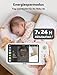 GHB Babyphone mit Kamera 5 Zoll HD 1080P Babyphone 4000-mAh-Akku 7x24 St. im VOX Modus 4xZoom Gegensprechen Nachtsicht Reichweite 300m