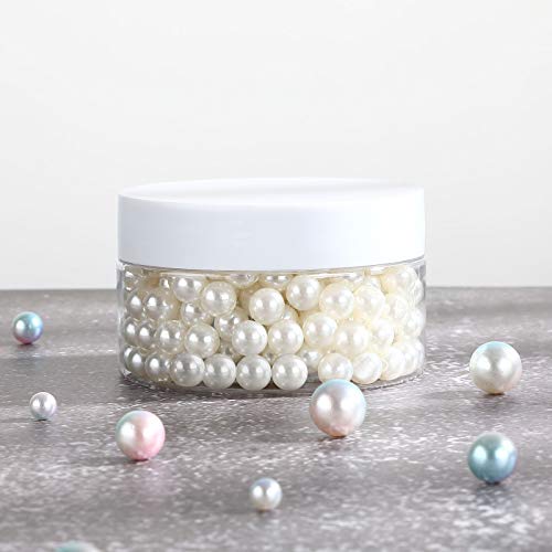 Image of Patelai 4 Pieces Round Wide-mouth Leak Proof Plastic Container Jars with Lids for Travel Storage Makeup Beauty Products Face Creams Oils Salves Ointments DIY Making(4 Ounce,White)