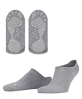 FALKE Unisex Stoppersocken Cool Kick U Hp weich atmungsaktiv schnelltrocknend rutschhemmende Noppen 1 Paar, Grau Light Grey Melange 3775, 39/41 EU