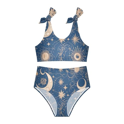 KLL Mandala Moon Sun Zodiac Girls' 2 Piecing Bikini Sets Beach Swimsuits Swimwear Cute Shoulder Strap3