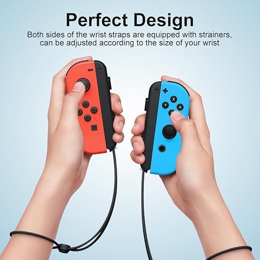 Haotianchi Wrist Strap for Switch Controlle2-Pack Lanyard Replacement Accessory Joy-Con Controller Accessory (Black) image 4