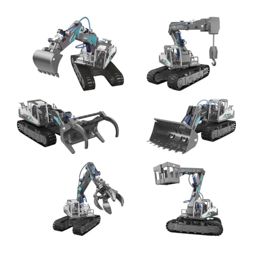 Conjunto Diy Veículos Hidráulicos 6 Em 1 Kit Com 223 Peças