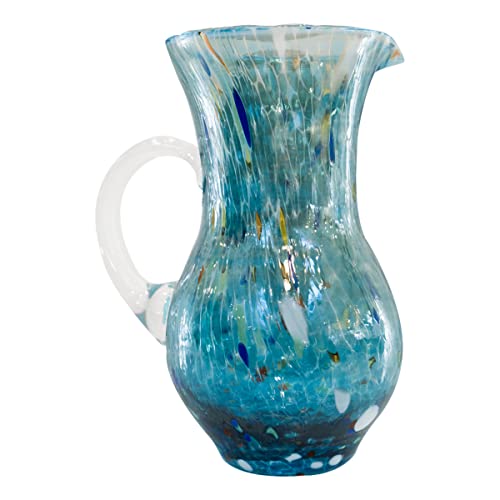 Gocce di Murano Jarra Buvette de 750 ml Aquamarina de vidrio soplado hecho a mano jarra de mesa artesanal elegante y de estilo Made in Italy Cover