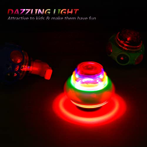 image for TOYANDONA 3Pcs Spinning Top Toys, LED Light Up Flashing Music Spinning