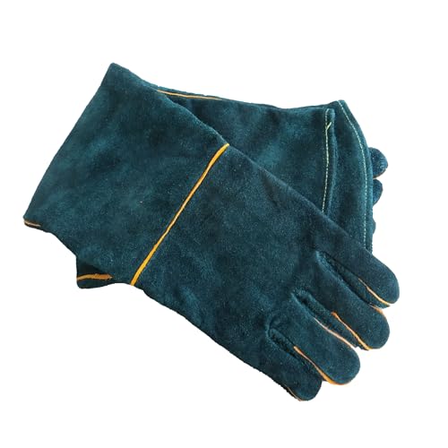 60 CM Bissfeste Handschuhe für den Umgang mit Tieren, Anti-Biss Arbeitshandschuhe Vollarm Schutzhandschuhe zum Schweißen, Pflegen, Umgang mit Hund, Katze, Vogel, Schlange, Papagei, Eidechse, Reptilien