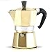 Garnek do mokki Domowy ekspres do kawy Garnek do mokki Przybory do kawy Dzbanek do kawy Espresso Domowe ekspresy do kawy na kuchence (kolor: złoty, rozmiar: 6 filiżanek) (złoty 6 filiżanek)