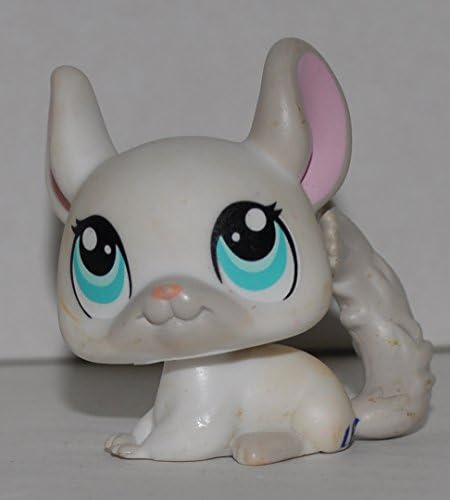 Chinchilla #1401 (White, Blue Eyes, Grey Deco) - Littlest Pet Shop (Retired) Collector Toy - LPS Collectible Replacement Single Figure - Loose (OOP Out of Package & Print) image 3