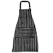 Produktbild TRIXES Professionelle Küchenschürze schwarz und weiß gestreift - verstellbare Latzschürze für Männer und Frauen mit 2 geräumigen Taschen - Schürzen für Köche BBQ Malerei Backen Kochen
