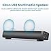 PC Soundbar, Wired & Wireless Home Theater Audio Stereo Sound Bar, Rechargeable Bluetooth Speakers, Portable Mini Soundbar with Remote Control for PC, Desktop, Smartphone, Tablet (RCA, AUX)