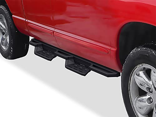 APS 304 Stainless Steel Pocket Steps Running Boards Compatible with Dodge Ram 1500 2002-2008 Quad Cab & 2500 3500 03-09 (Exclude Daytona Rumble Bee and SRT-10 Models)
