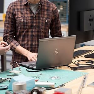 HP Elitebook ZBook Thunderbolt 3 USB-C Laptop Docking Station 90W miniatura 7