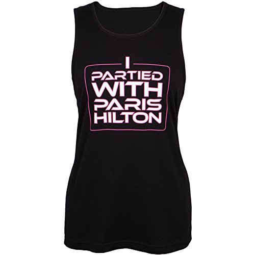 Paris Hilton - I Partied with Paris Juniors Tank Top - Medium Black