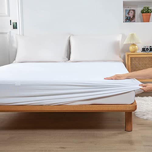 Kingnex Twin Xl Mattress Protector Waterproof For Extra Long Twin College Dorm Bed Fitted Sheet Style Mattress Cover #TOP4