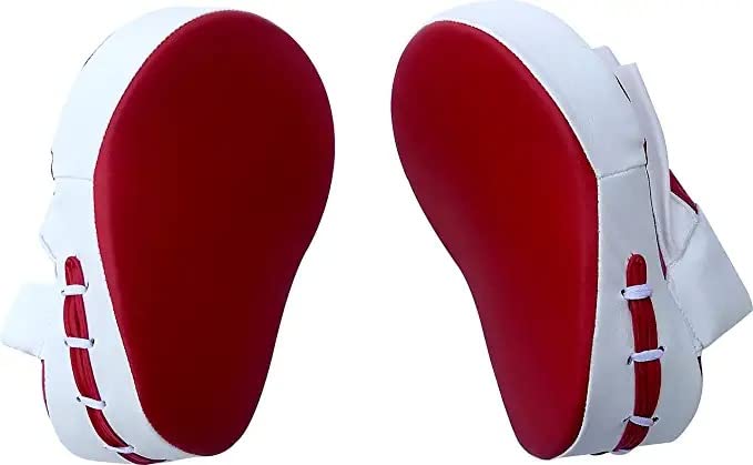 Image of Prospo Curved Focus Pads /Punching Mitts for Boxing /MMA /Muay Thai /Kickboxing /Karate /TAEKWANDO (Red-White)