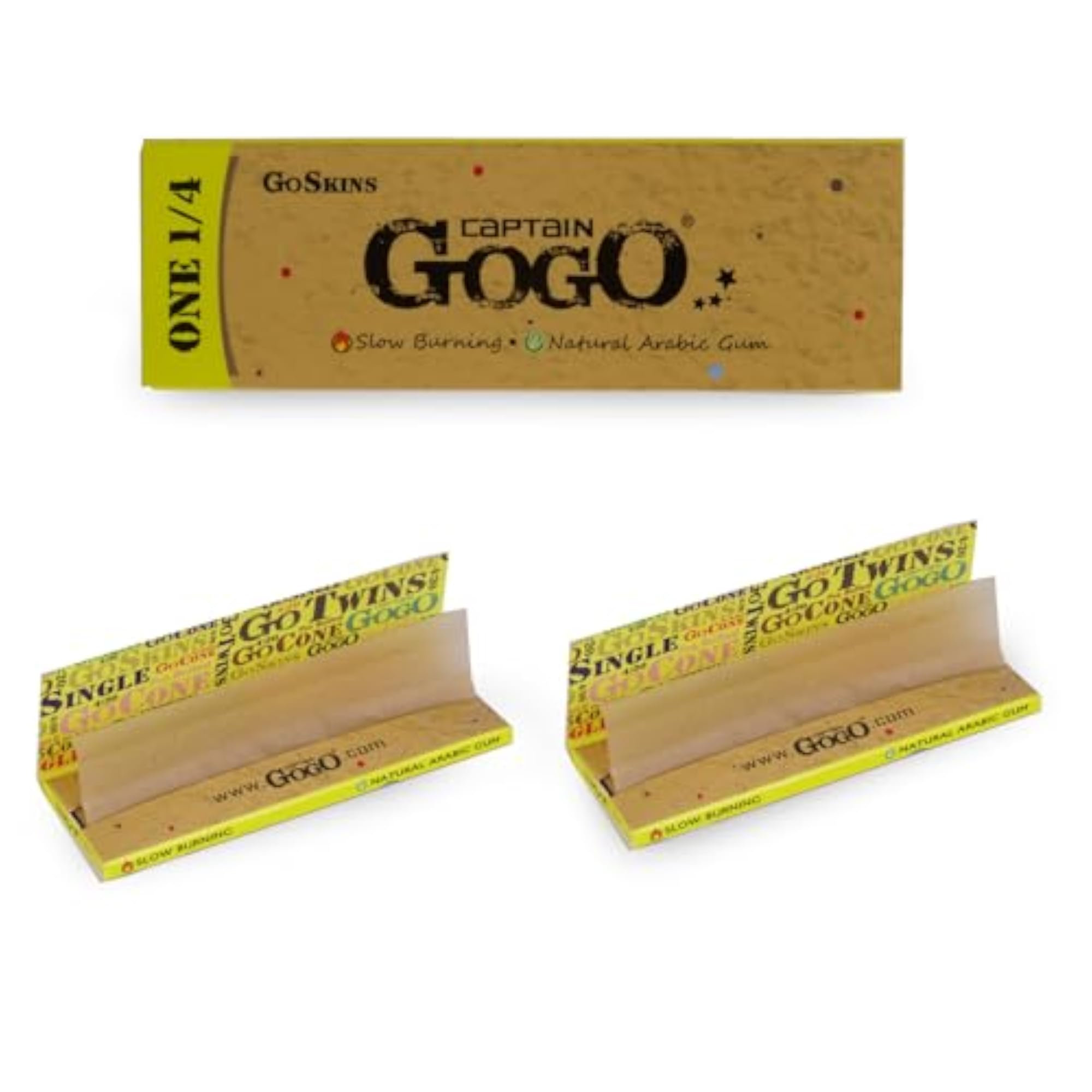 GOGO GoSkins 1/4 Brown Rolling Papers, Gift