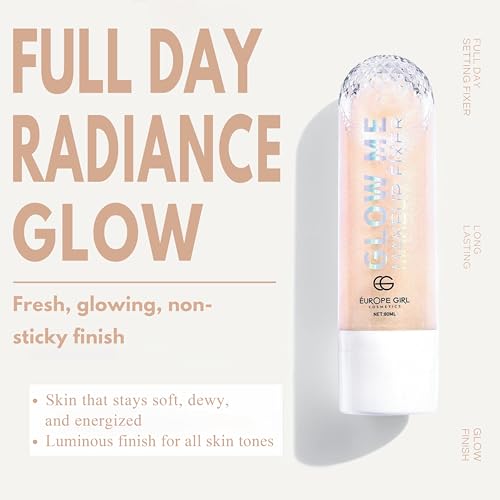Image of Europe Girl Glow Me Makeup Fixer -03 Sugar Pink Makeup Setting Spray | Hydrating, Sweat Control, & Radiant Finish | All-Day Long-Lasting Setting Spray for All Skin Types | Travel Size, Vegan & Paraben-Free