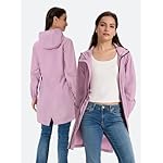 SaphiRose Women's Long Packable Raincoat Waterproof Rain Jacket Lightweight Outdoor Windbreaker with Hood - Image 2