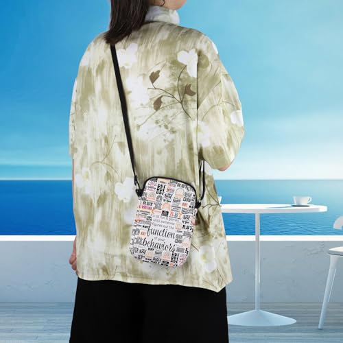 WCGXKO Registered Behavior Technician Gift RBT Gift Behavior Therapist Zipper Crossbody Bag For ABA BCBA4