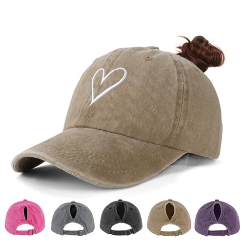 HeyCaps Casquette de Baseball pour Queue de Cheval pour...